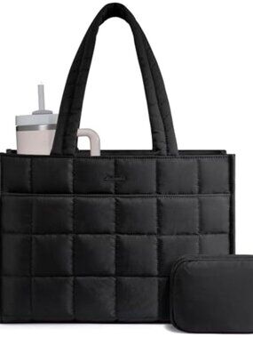 🆕 Tote Bag for Women, Puffer Work Handbag 15.6 Inch Laptop Purse for Nurse